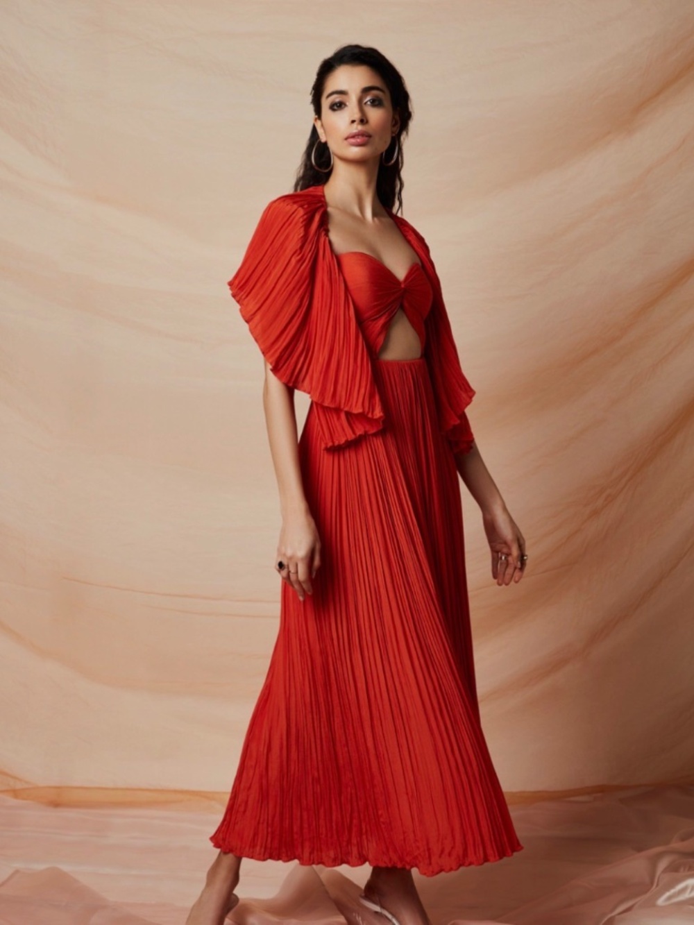 Red-orange Rhea Pillai Rastogi dress
